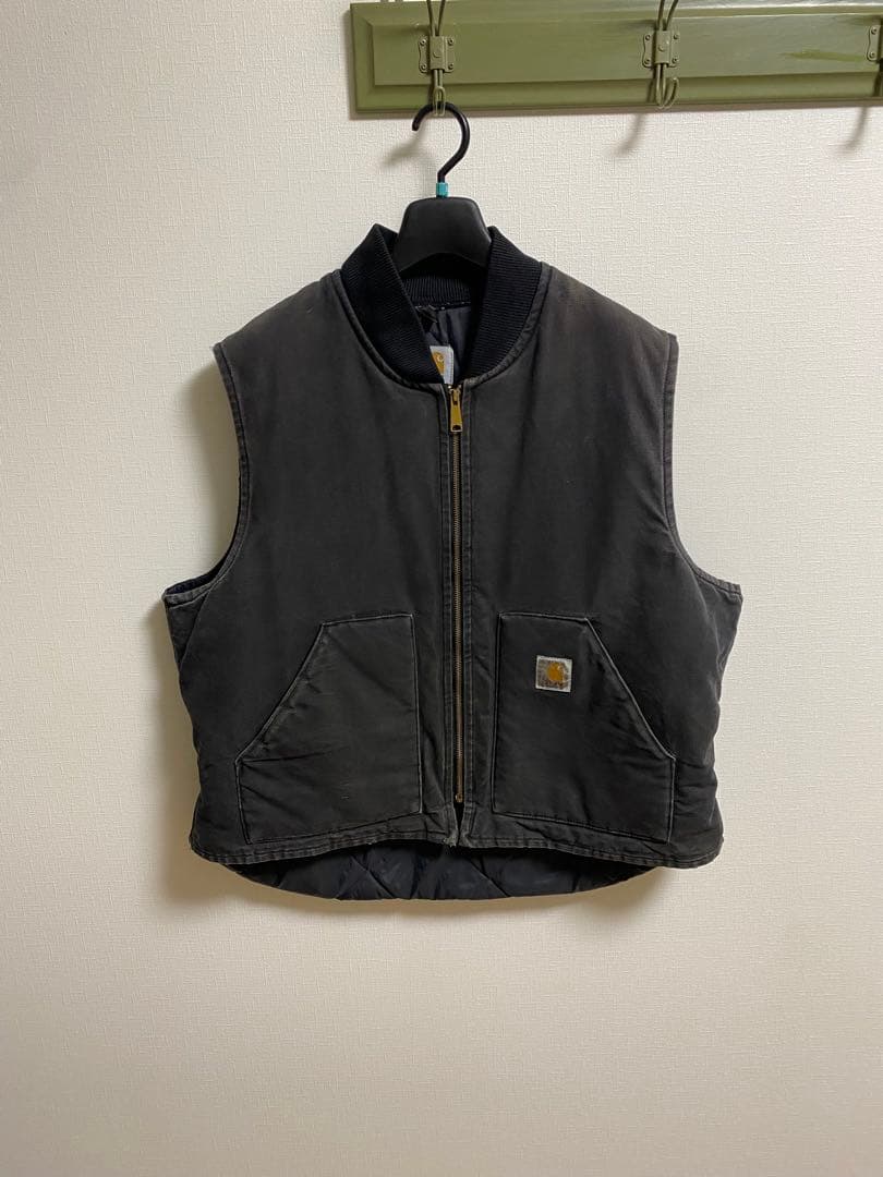 USA製　90s カーハート Carhartt ダックベスト BLK ブラック
