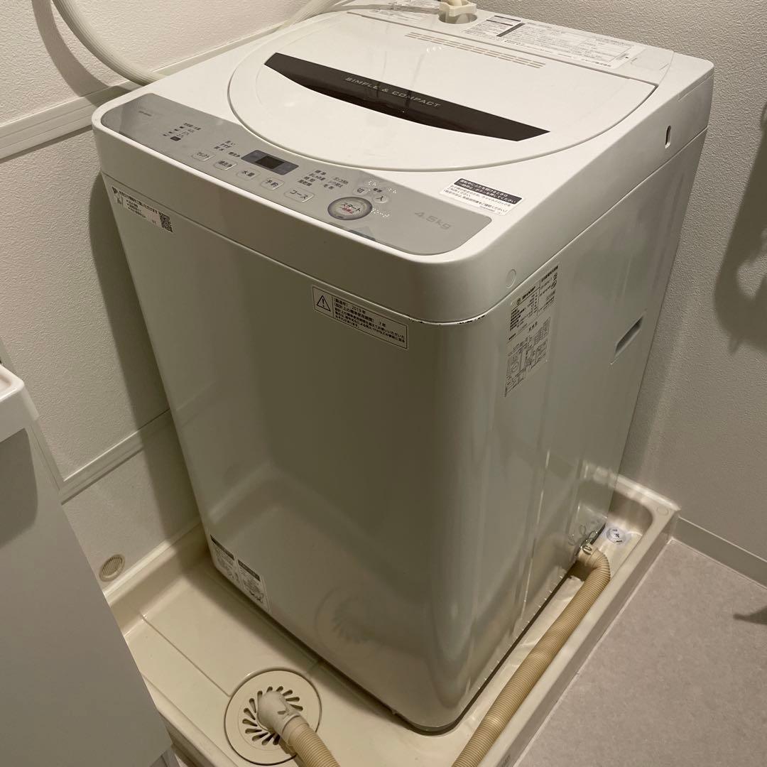 【送料込】SHARP 縦型洗濯機 4.5kg ES-GE4C