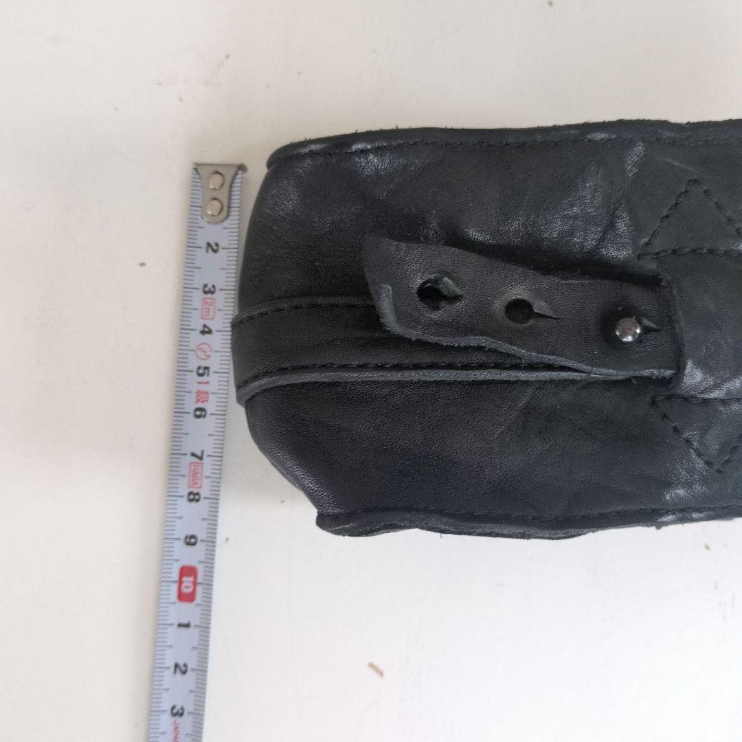 バックラッシュ黒 レザー ウエストポーチ