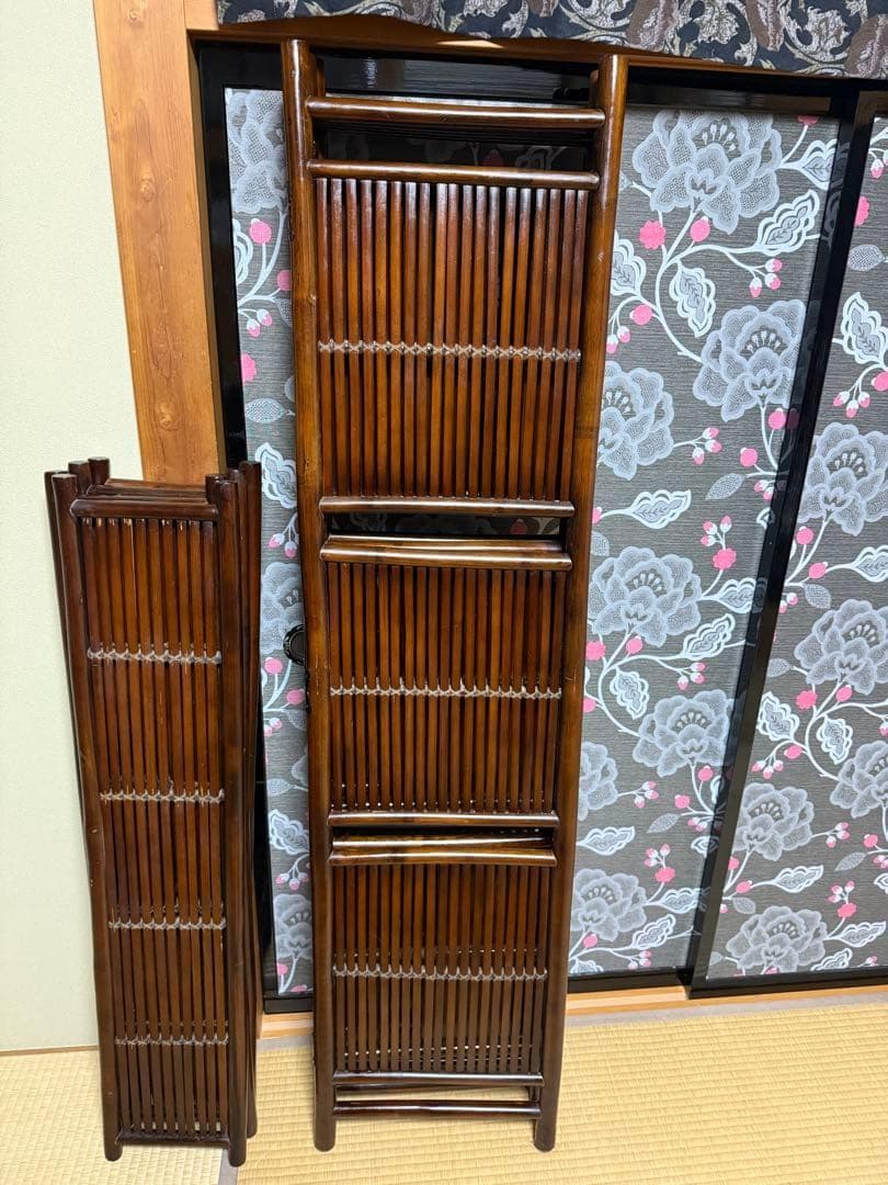 sana⚠︎プロフご一読ください様竹 飾り棚 衝立 昭和レトロ 什器 インテリア