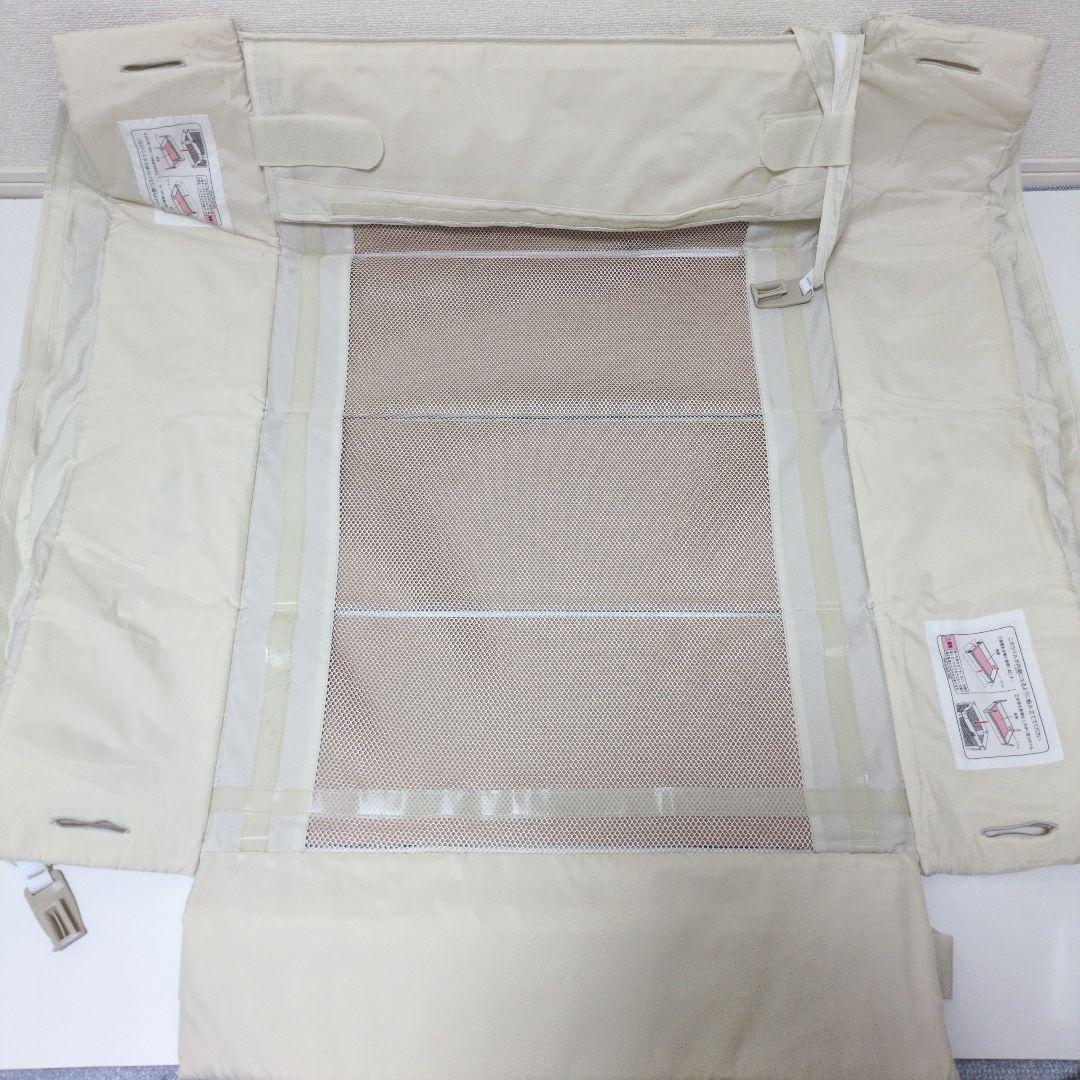 【良品】Aprica ココネルエアープラスAB ベビーベットホワイトベージュ