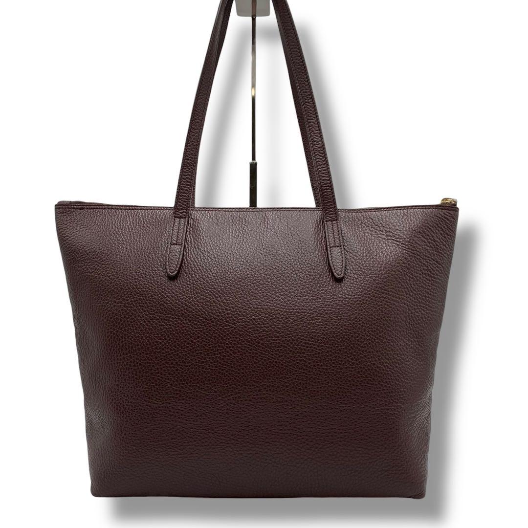 現行・美品✨フルラ トートバッグ ビジネスバッグ 肩掛け レザー ブラウン A4