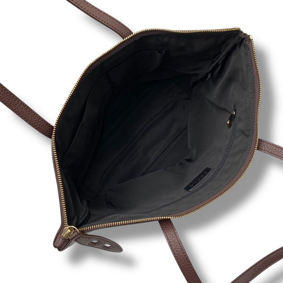 現行・美品✨フルラ トートバッグ ビジネスバッグ 肩掛け レザー ブラウン A4