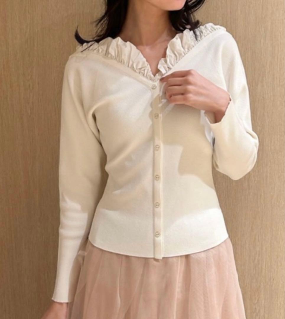 HANAE MORI× CELFORDコラボ ハートネックリブニットプルオーバー