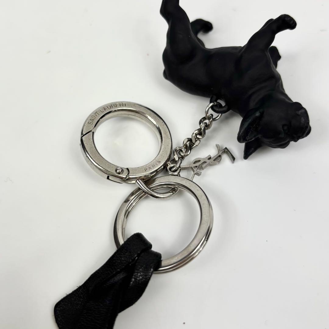 SAINT LAURENT PEPE KEYRING 現行 キーリング 犬