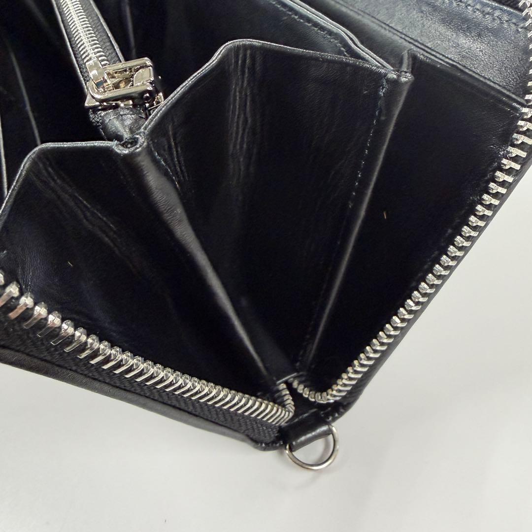 スティングレイ 長財布 ブラック ラウンドファスナー ストラップ対応 天眼