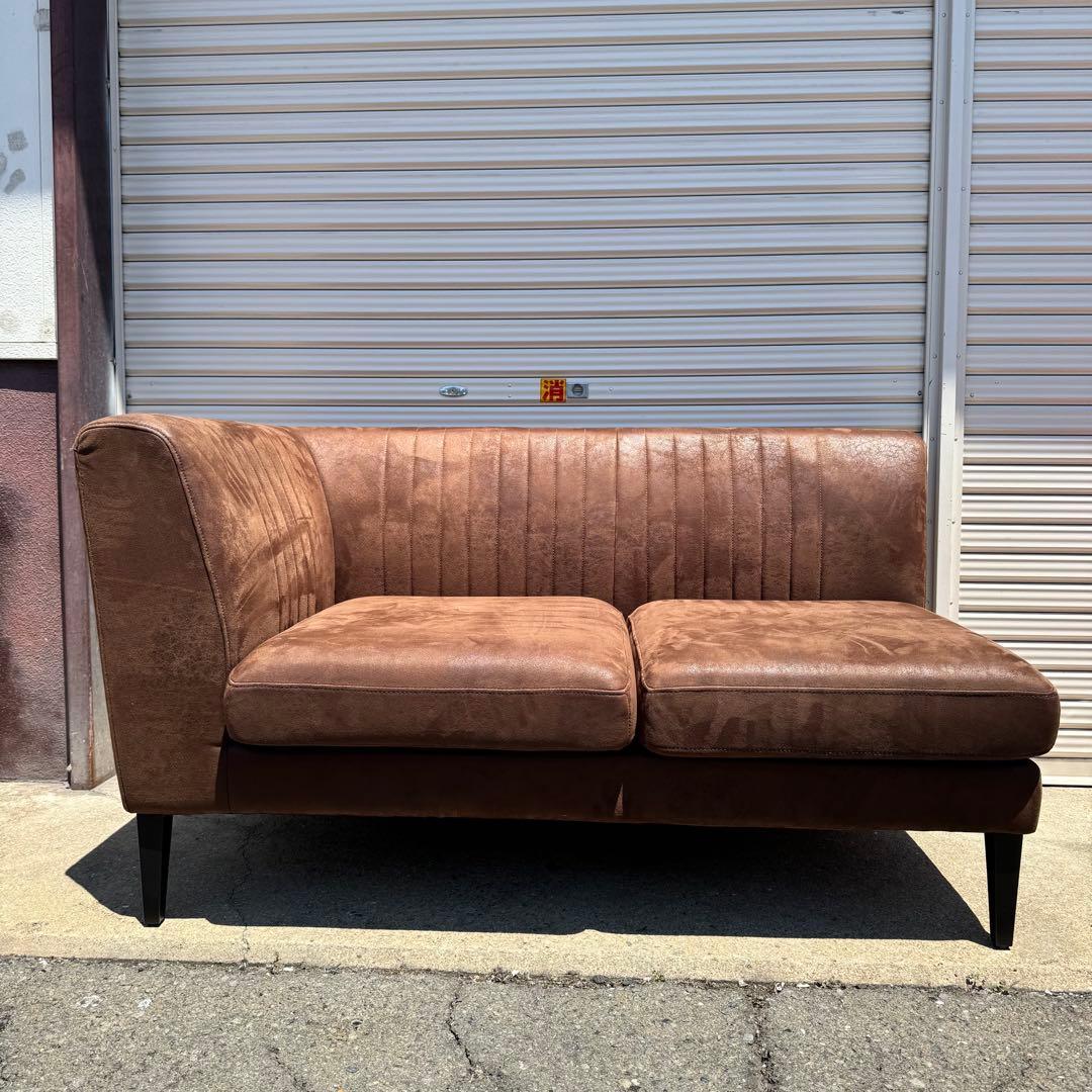 CRASHGATE GRESS SOFA ブラウン 二人掛け 片側アーム付き