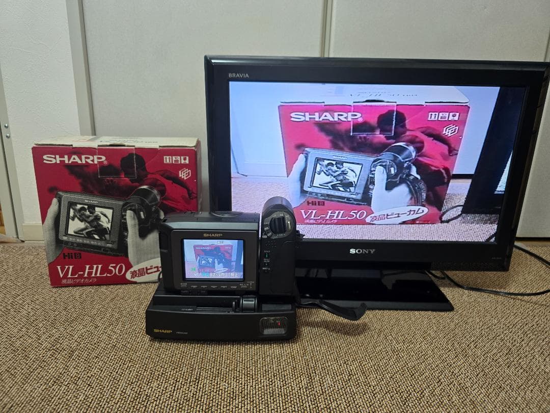 ニ*ん様 Hi8 録画／再生OK SHARP 液晶ビューカム VL-HL50＋ア