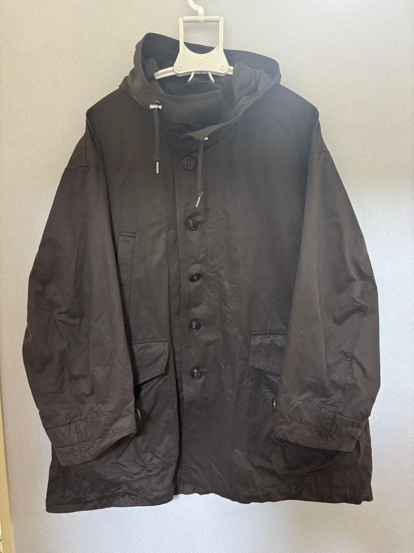 【よも様】crewre クルーレ ピーチスキンモッズコート　ダークブラウン