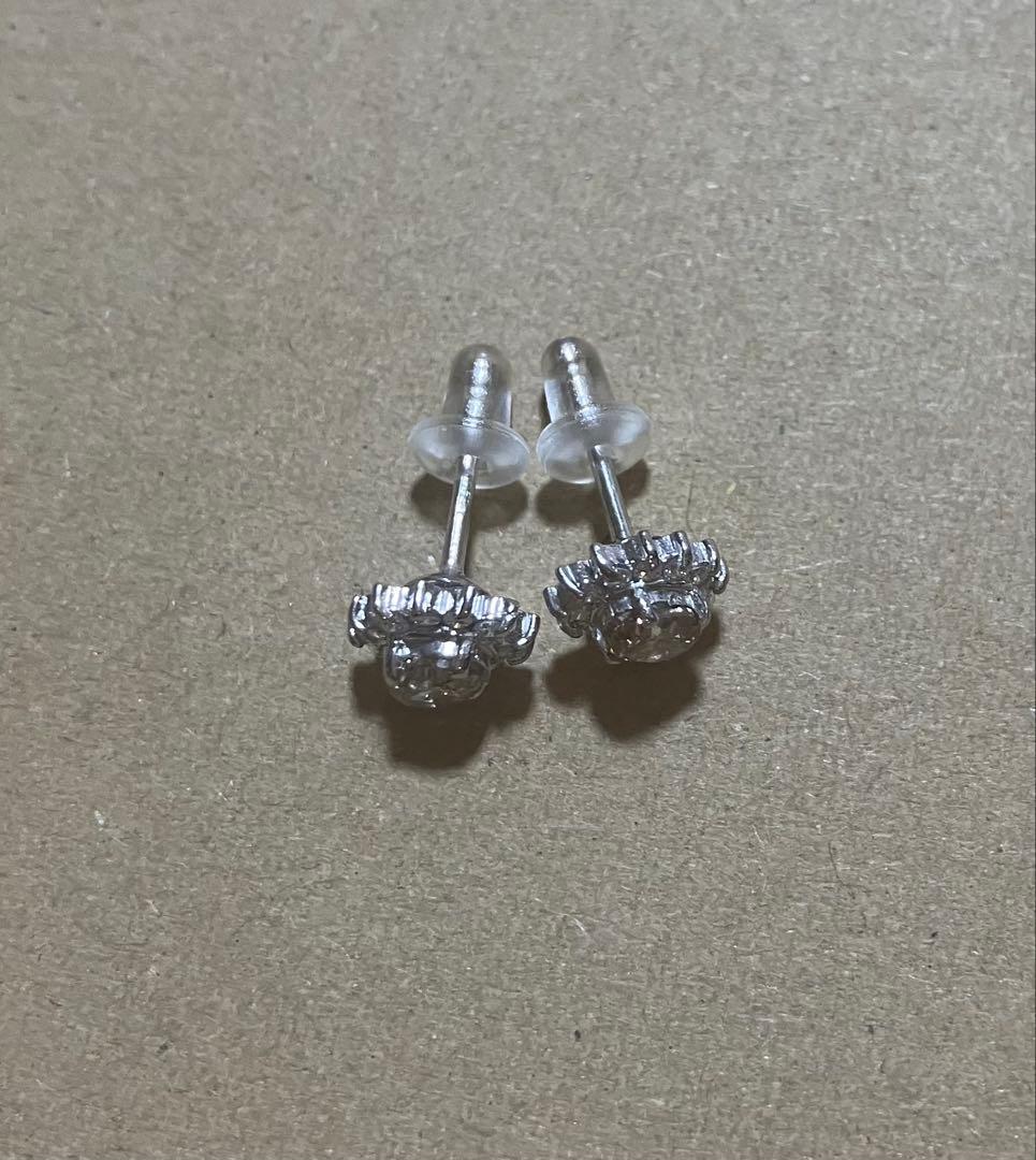 鑑別カード付天然ブラウンダイヤモンド ピアス 0.31ct オーバル&ラウンド