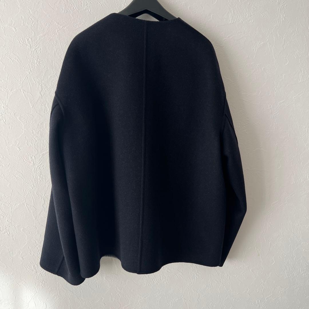 新品未使用　今季　DRAWER ビーバーケヌキノーカラージャケット