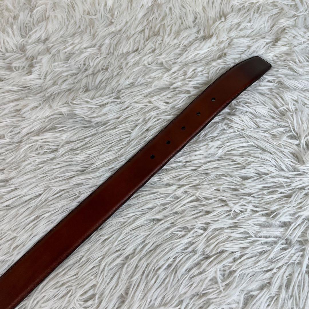 未使用級　MAGNANNI ベルト　レザー　ブラウン　保存袋付き