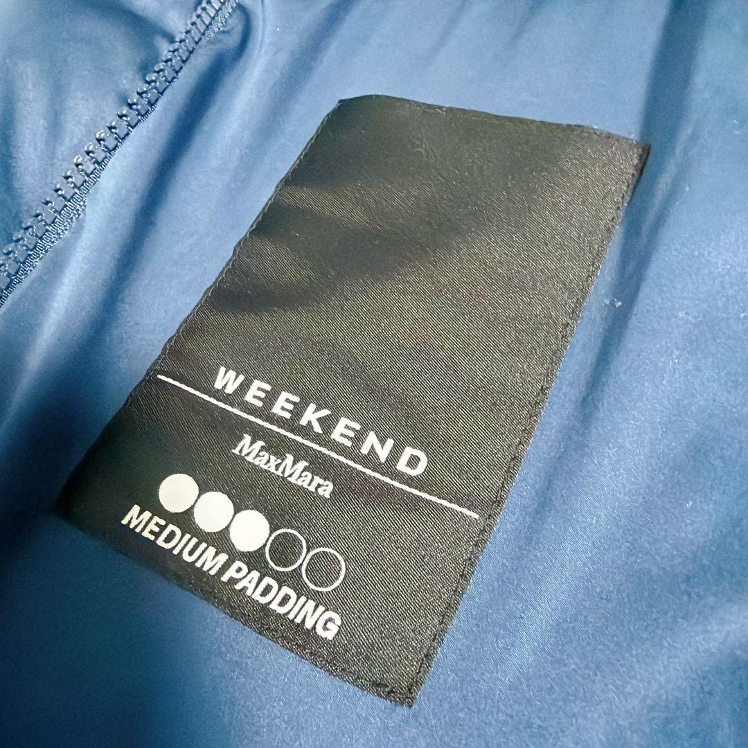 WEEKEND MaxMara ダウンコート 中綿 フーディ ネイビー 38