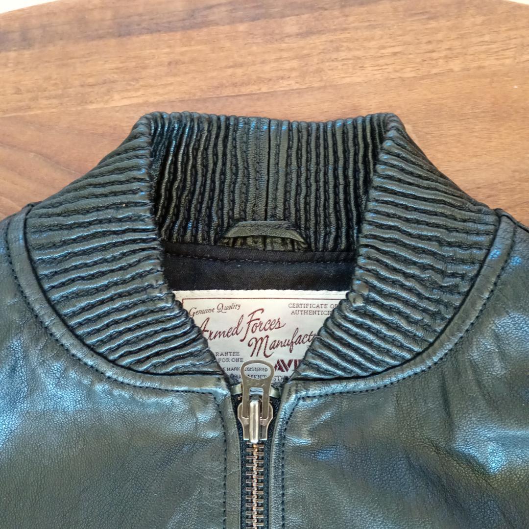 AVIREX◆レザージャケット・ブルゾン/XL/山羊革/6131016