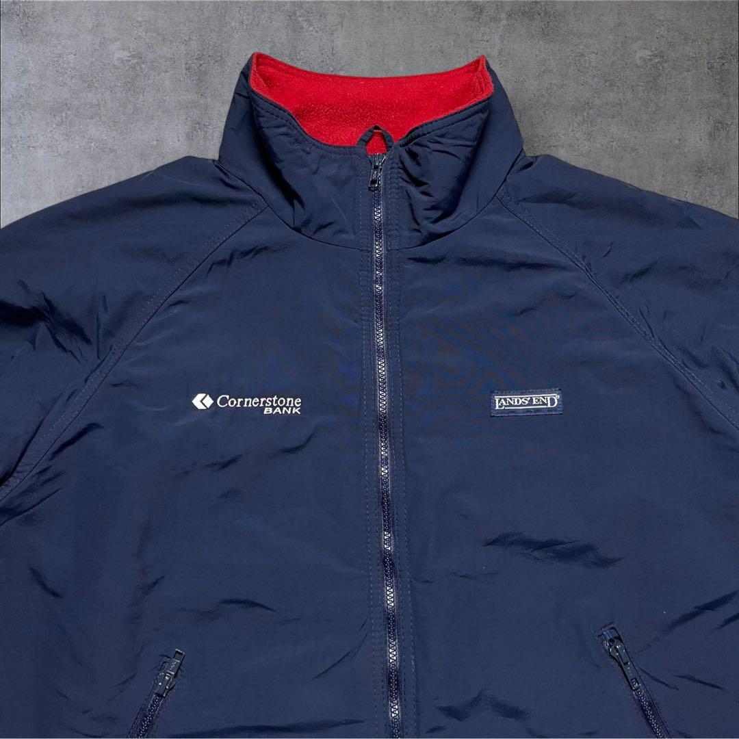 90s LANDS’END シェルドシンチラ ジャケット 企業ロゴ USA製