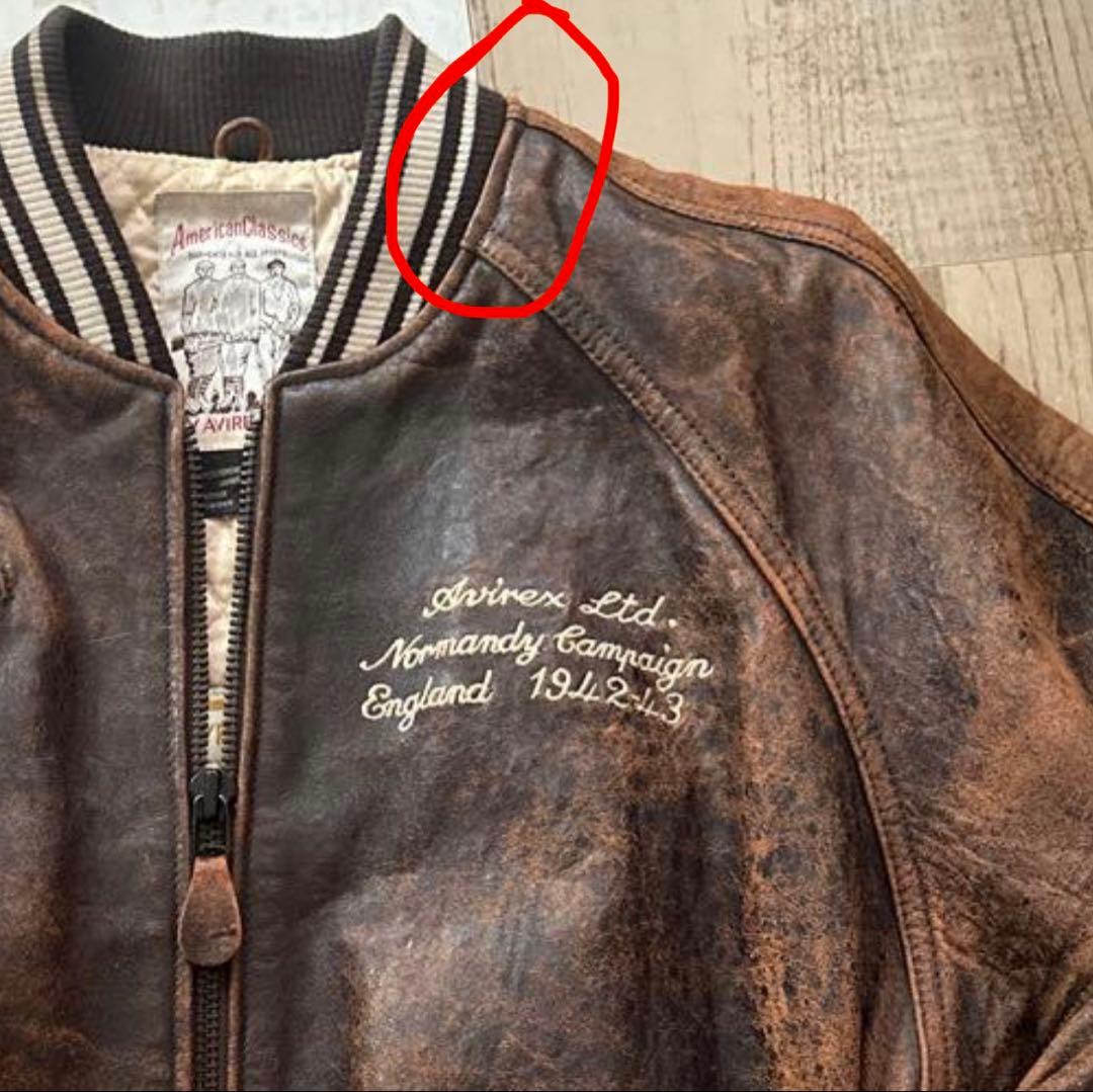 AVIREX アヴィレックス　アーチロゴ　80s レザージャケット　本革　S