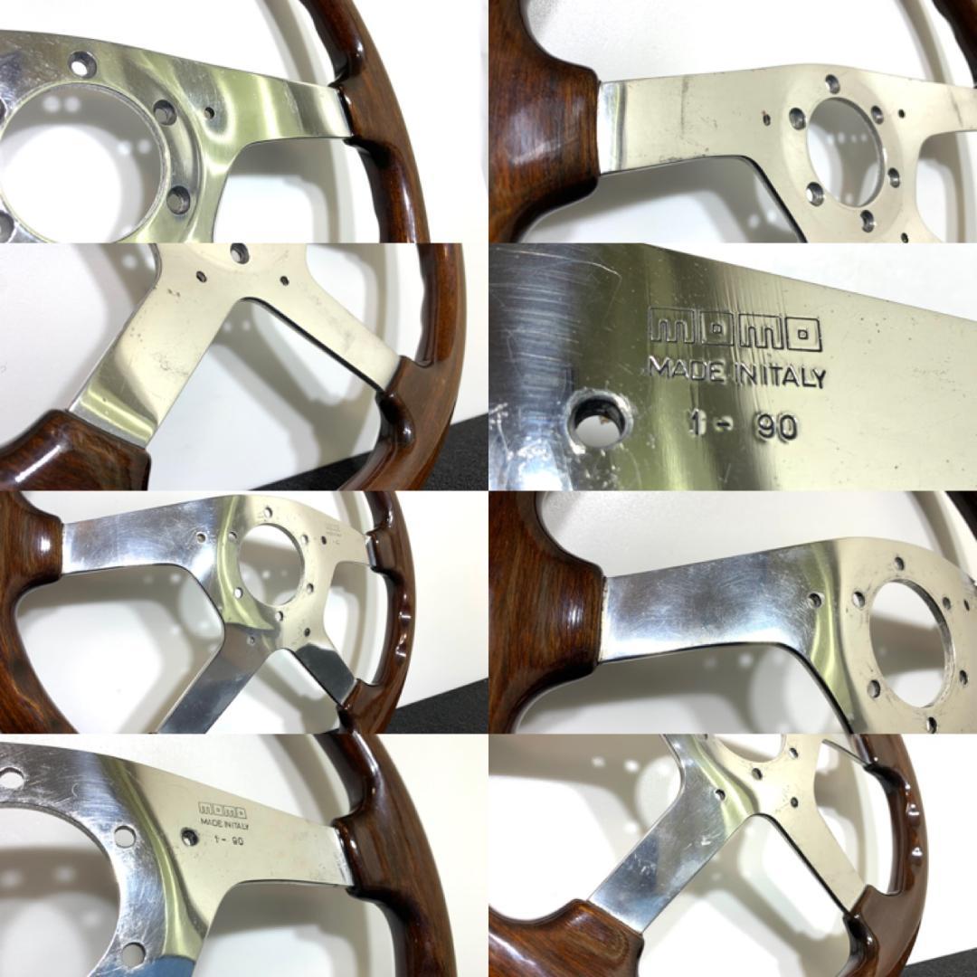 モモ ウッド ステアリング 4スポーク 36パイ 90年製 希少モデル 当時物