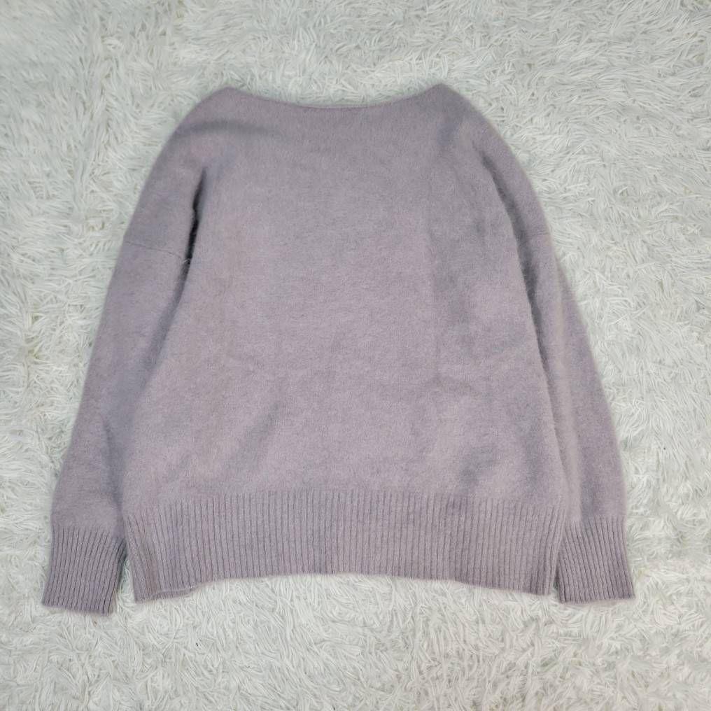 新品タグ付き☆アニュアンス　ラクーンボートネックニットプルオーバー　ファーニット