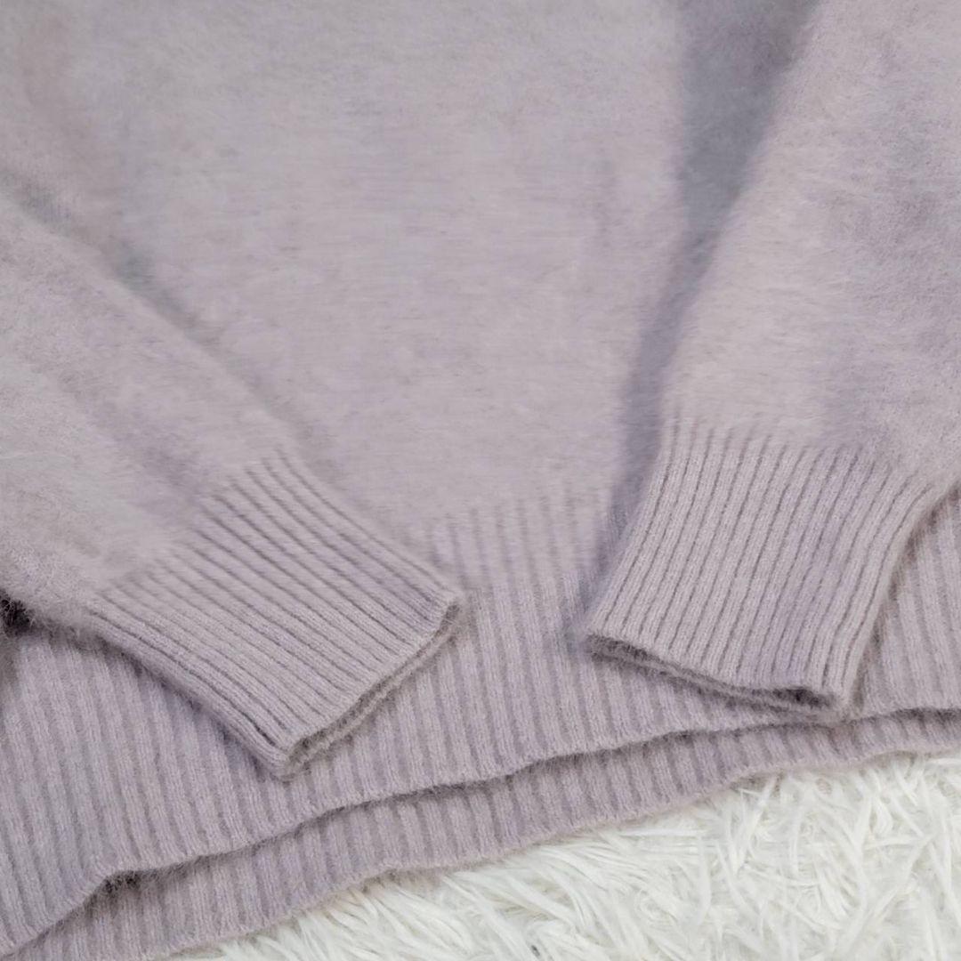 新品タグ付き☆アニュアンス　ラクーンボートネックニットプルオーバー　ファーニット