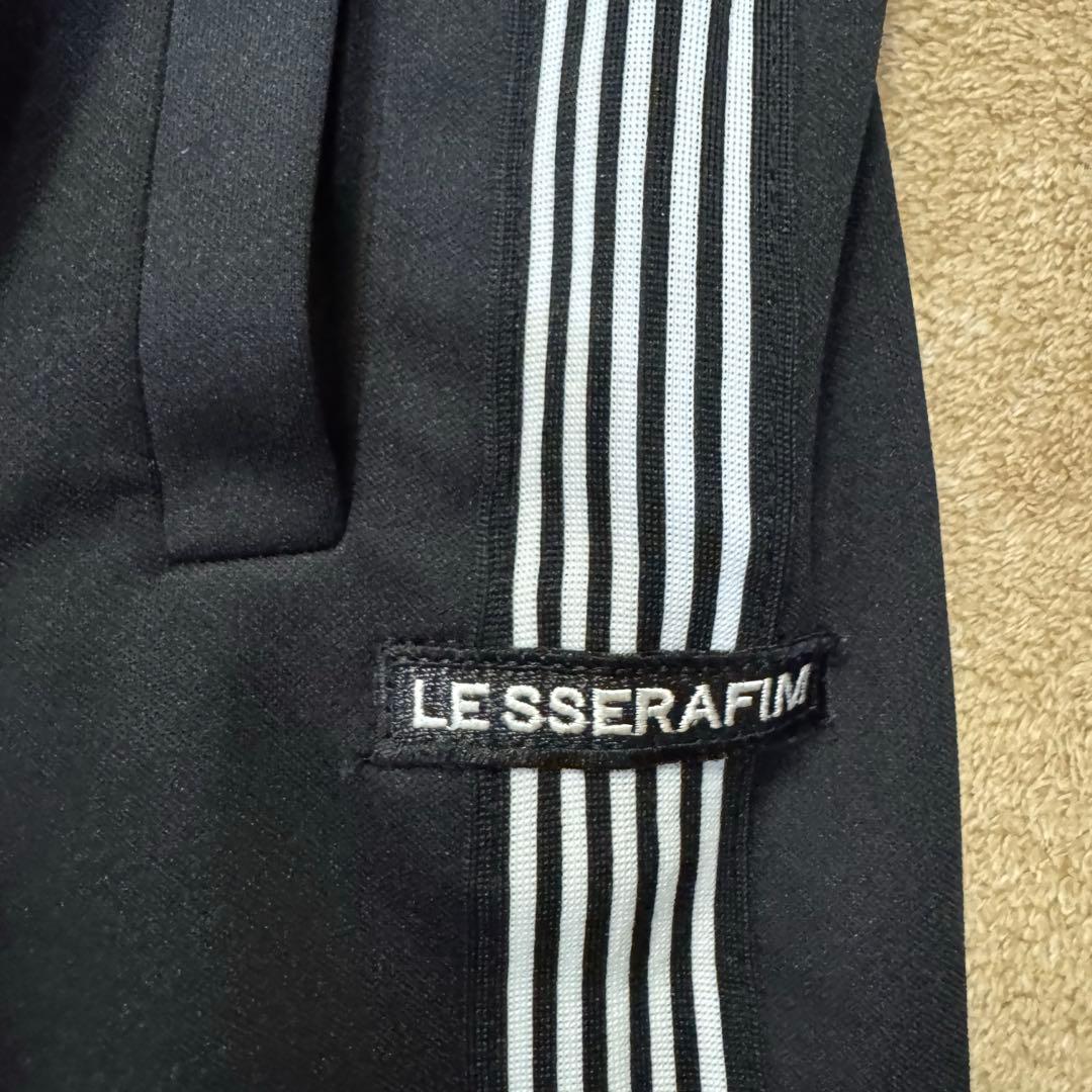 LE SSERAFIM TRACK PANTS Black Sサイズ　ルセラ