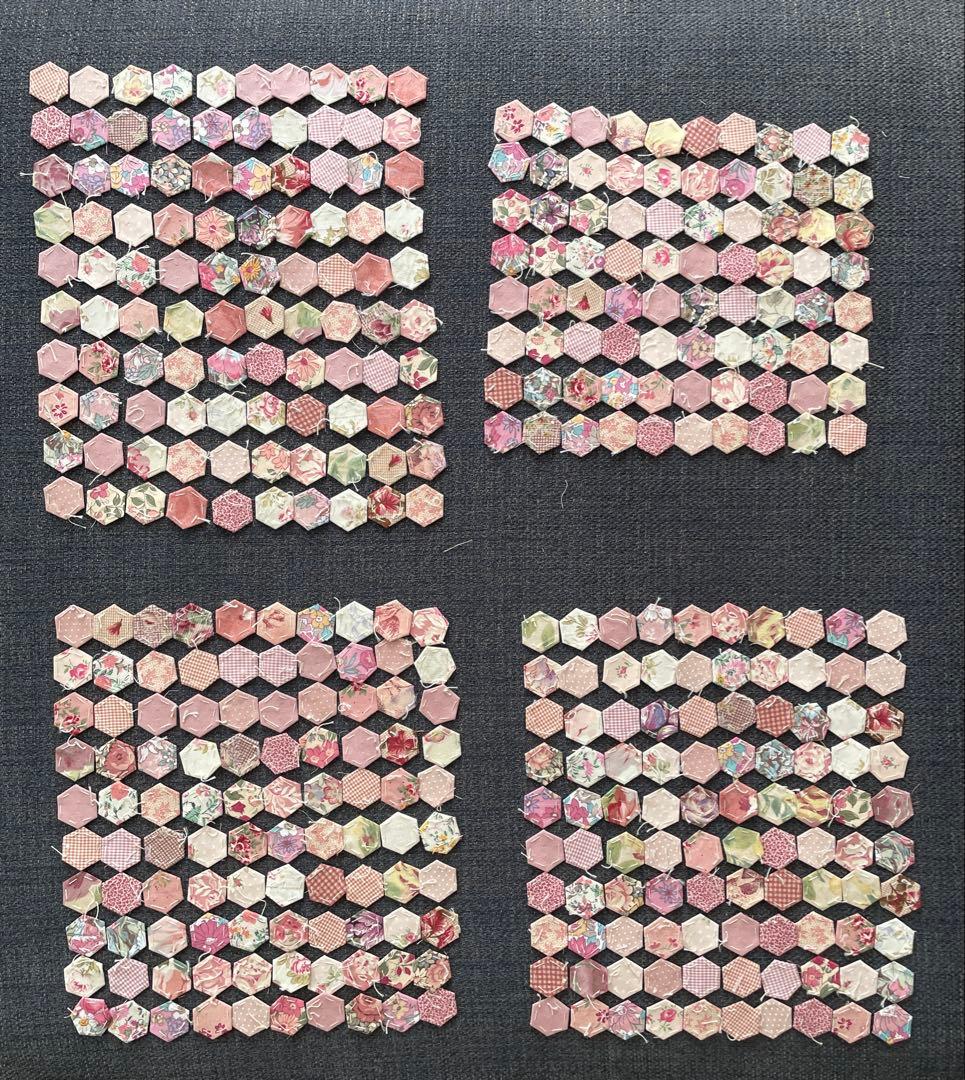 （369）ヘキサゴン 正六角形 パッチワーク 製作途中