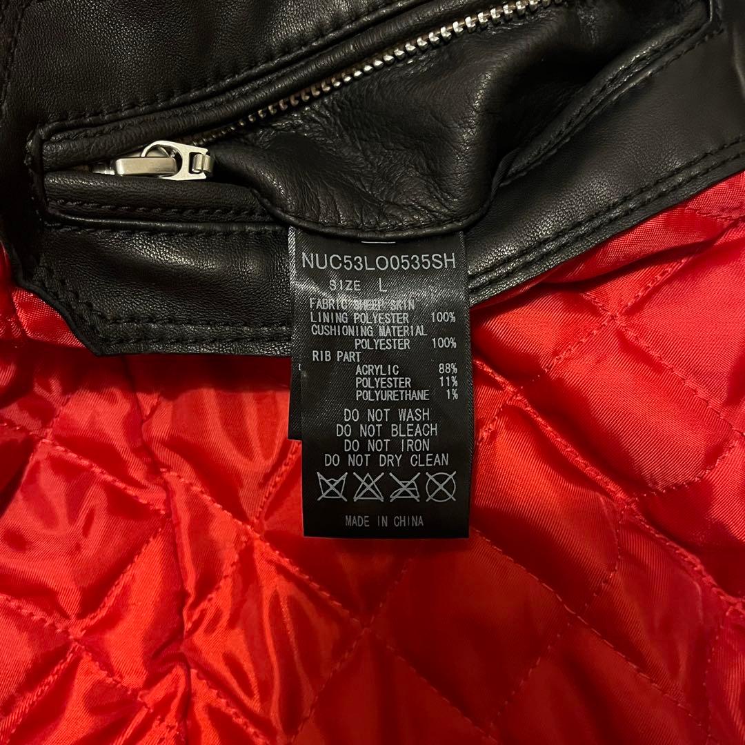 NANO UNIVERSE シープスキン ダブルジップ レザージャケット