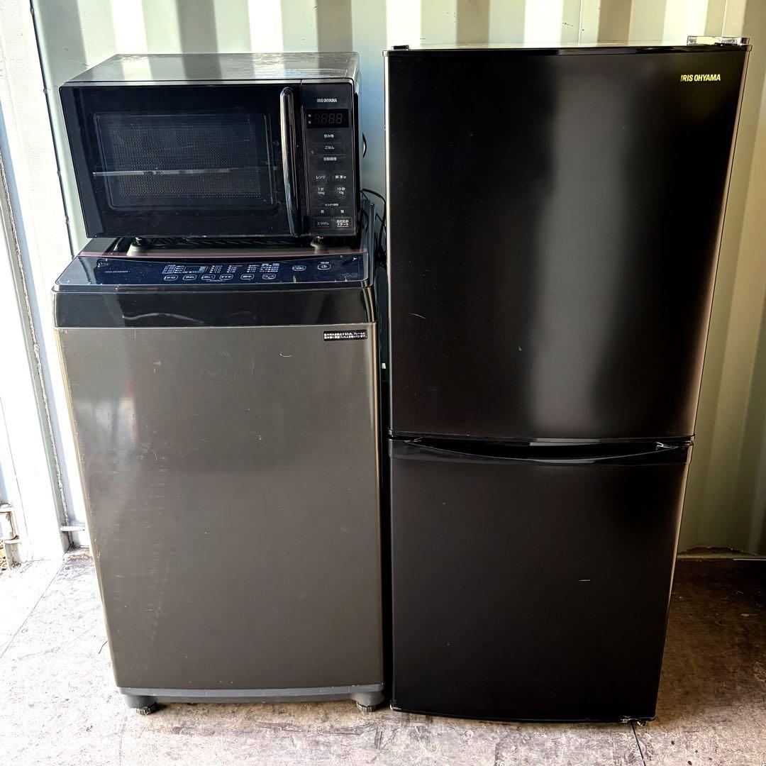 運搬取付無料！ブラック純正IRIS OHYAMAシックな3点セット！完動超美品！