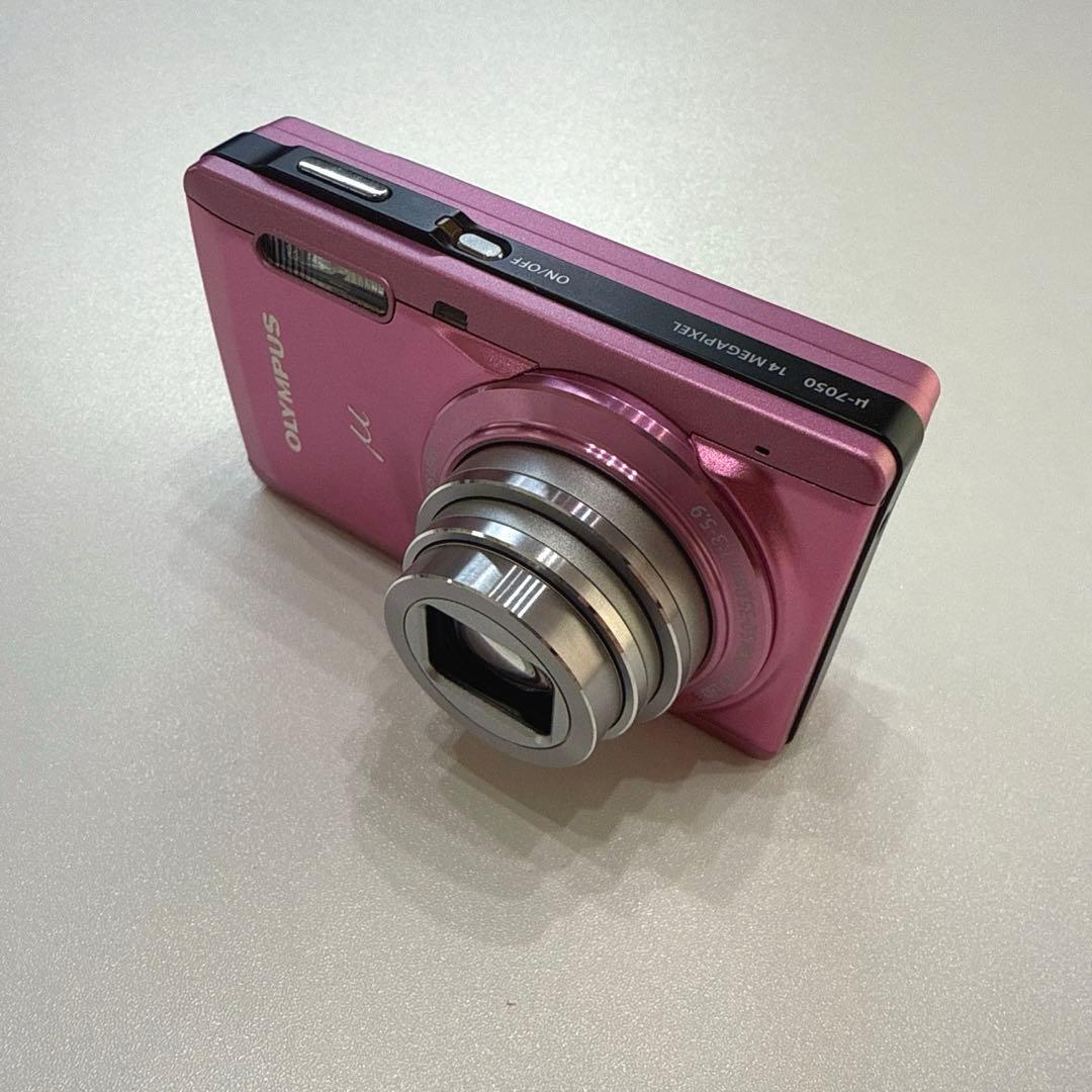 【OLYMPUS】μ-7050 コンパクト デジカメ/ピンク 動作確認済