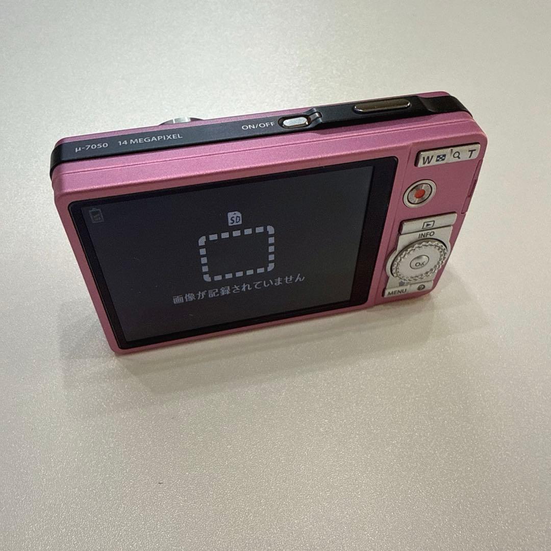 【OLYMPUS】μ-7050 コンパクト デジカメ/ピンク 動作確認済