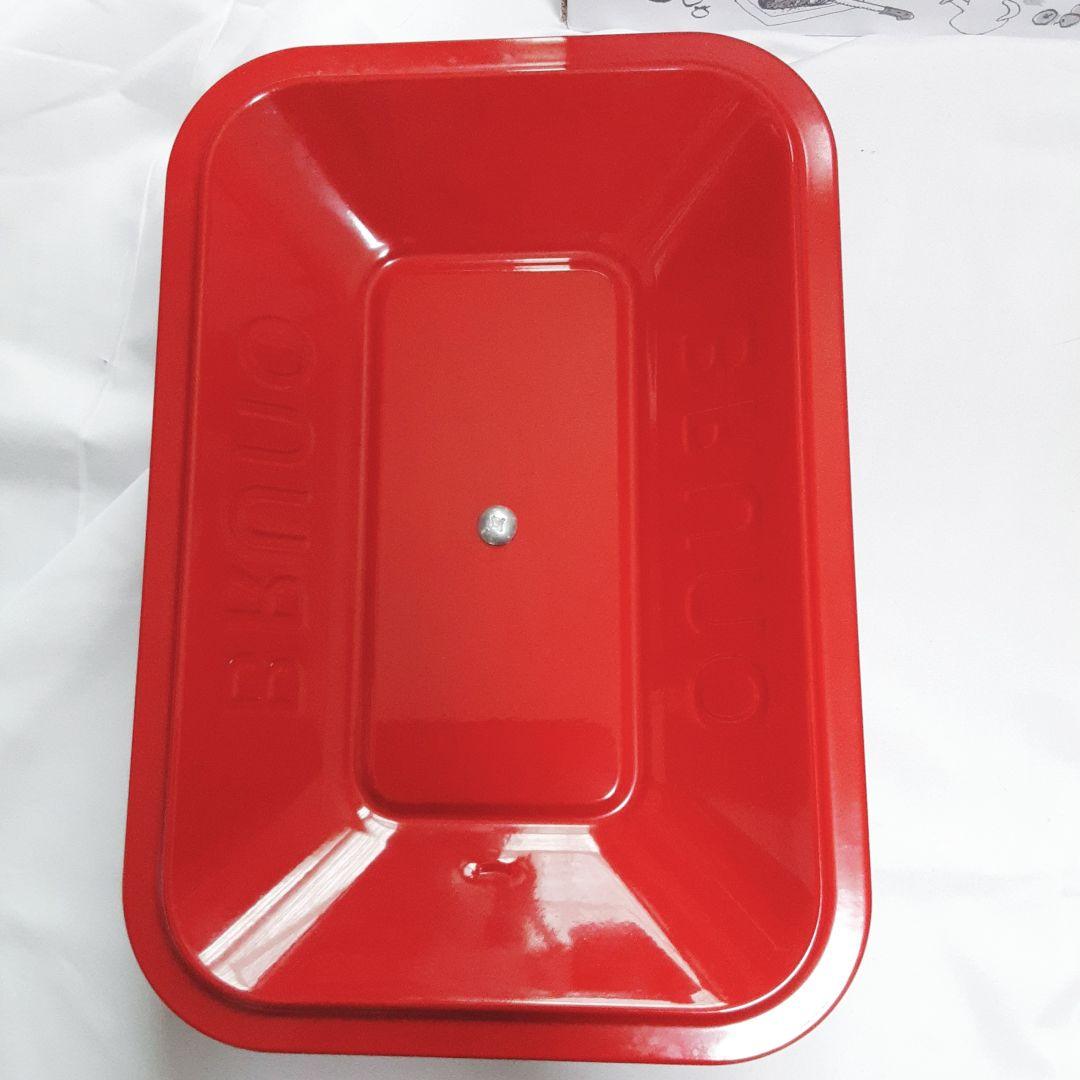 未使用級 BRUNO ホットプレート レッド プレート２枚　鍋付き