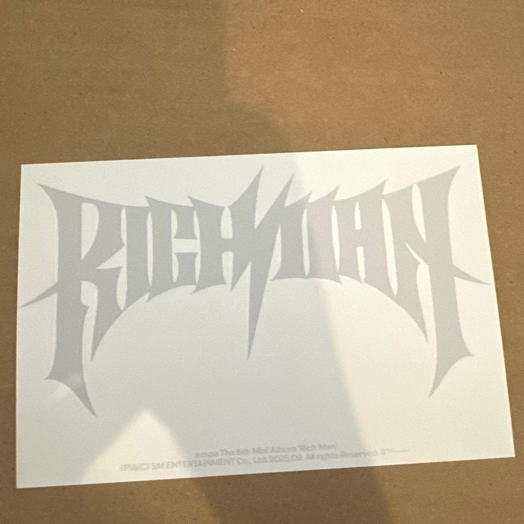 aespa カリナ　直筆 サイン入りポストカード　アメリカ　rich man