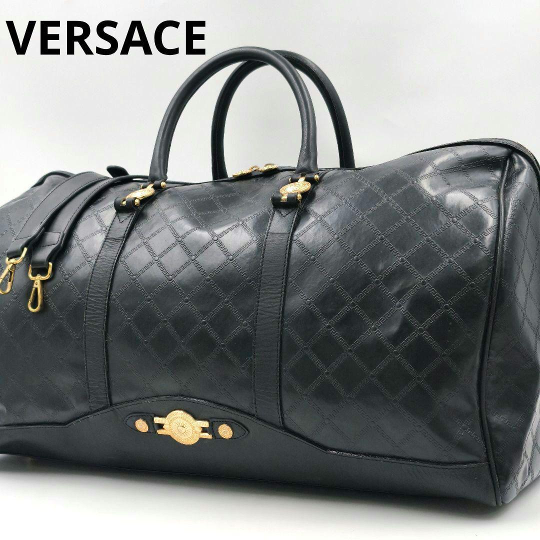 【美品 高級◎】ヴェルサーチ ボストンバッグ サンバースト 2way 大容量