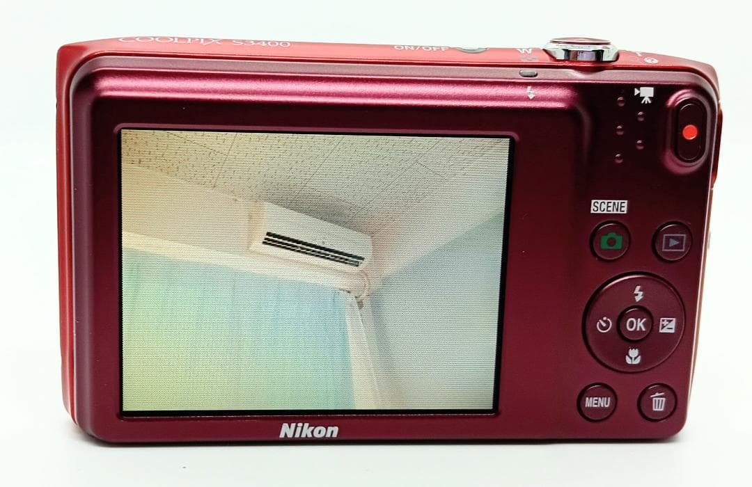 Nikon COOLPIX S3400 赤 7倍光学ズーム 充電器付き 美品