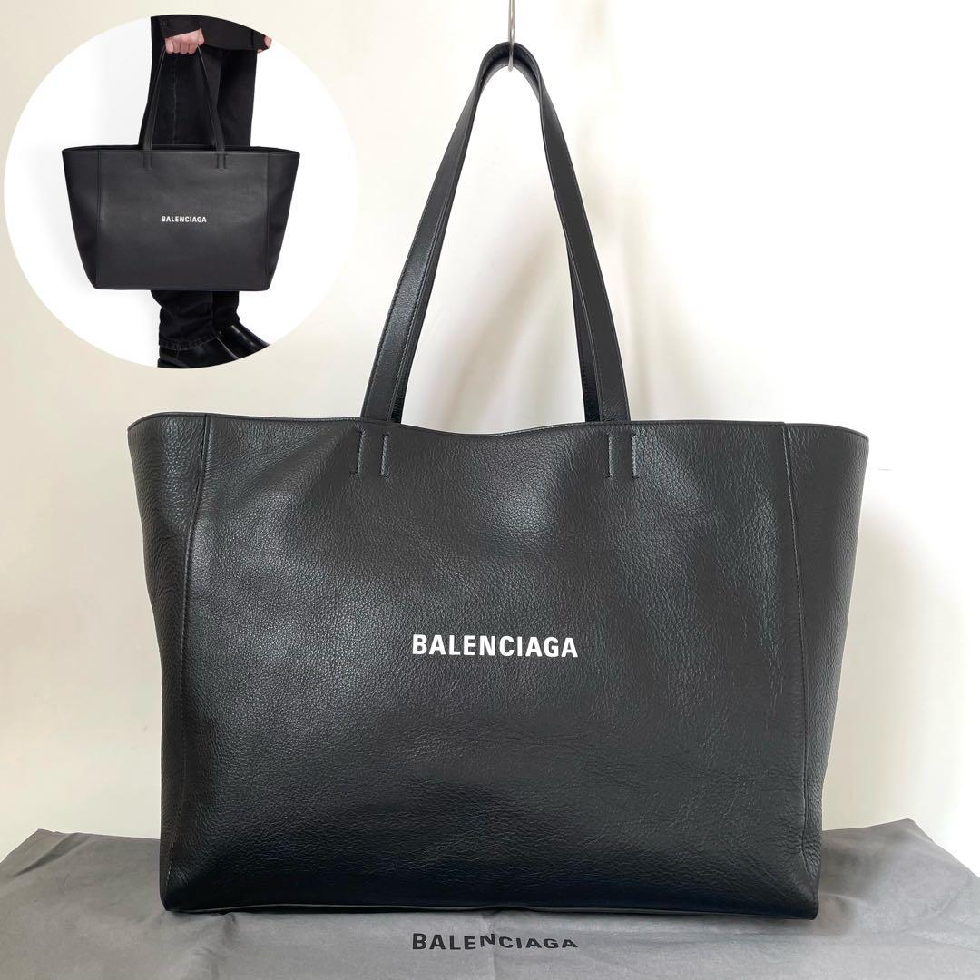 【極美品】バレンシアガ イーストウエスト トートバッグ レザー 黒 618284