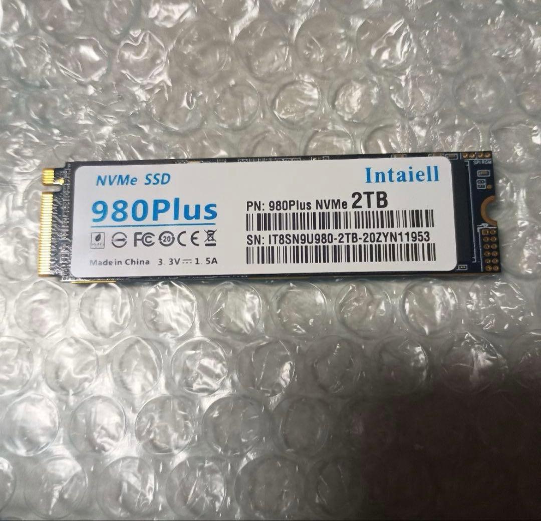 Intaiell 980Plus NVMe SSD 2TB M.2 ジャンク