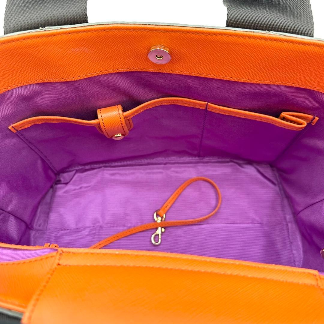 極美品★A.D.M.J. デイリートート ロゴエンブレム ハンドバッグ トート