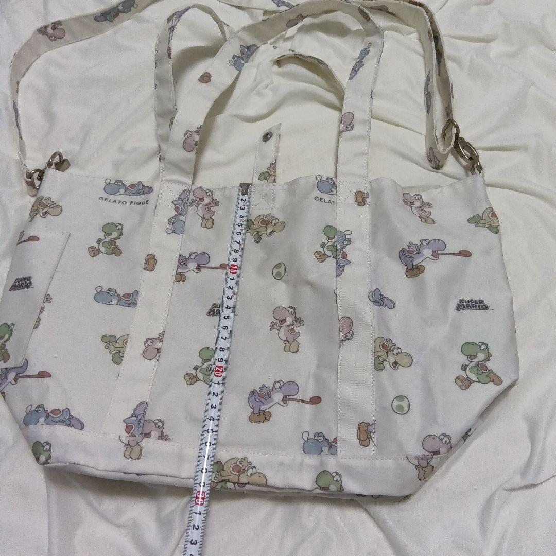 ジェラートピケ×スーパーマリオ ヨッシー柄マザーズバッグ