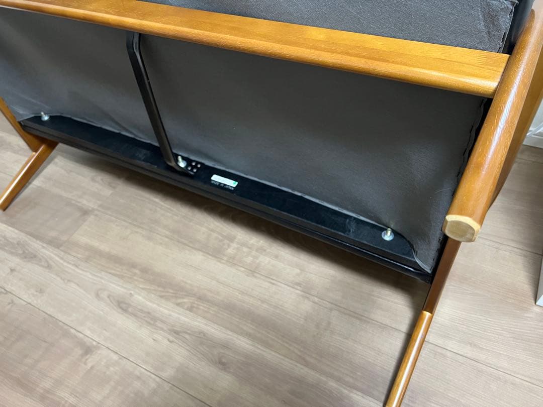 カリモク60　Kチェアー　2シーター　スタンダードブラック