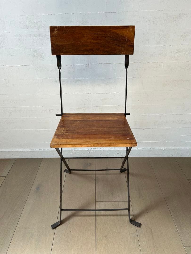 ヴィンテージ　折りたたみアイアンチェア　ガーデンチェア　雰囲気○ 1〜2脚あり