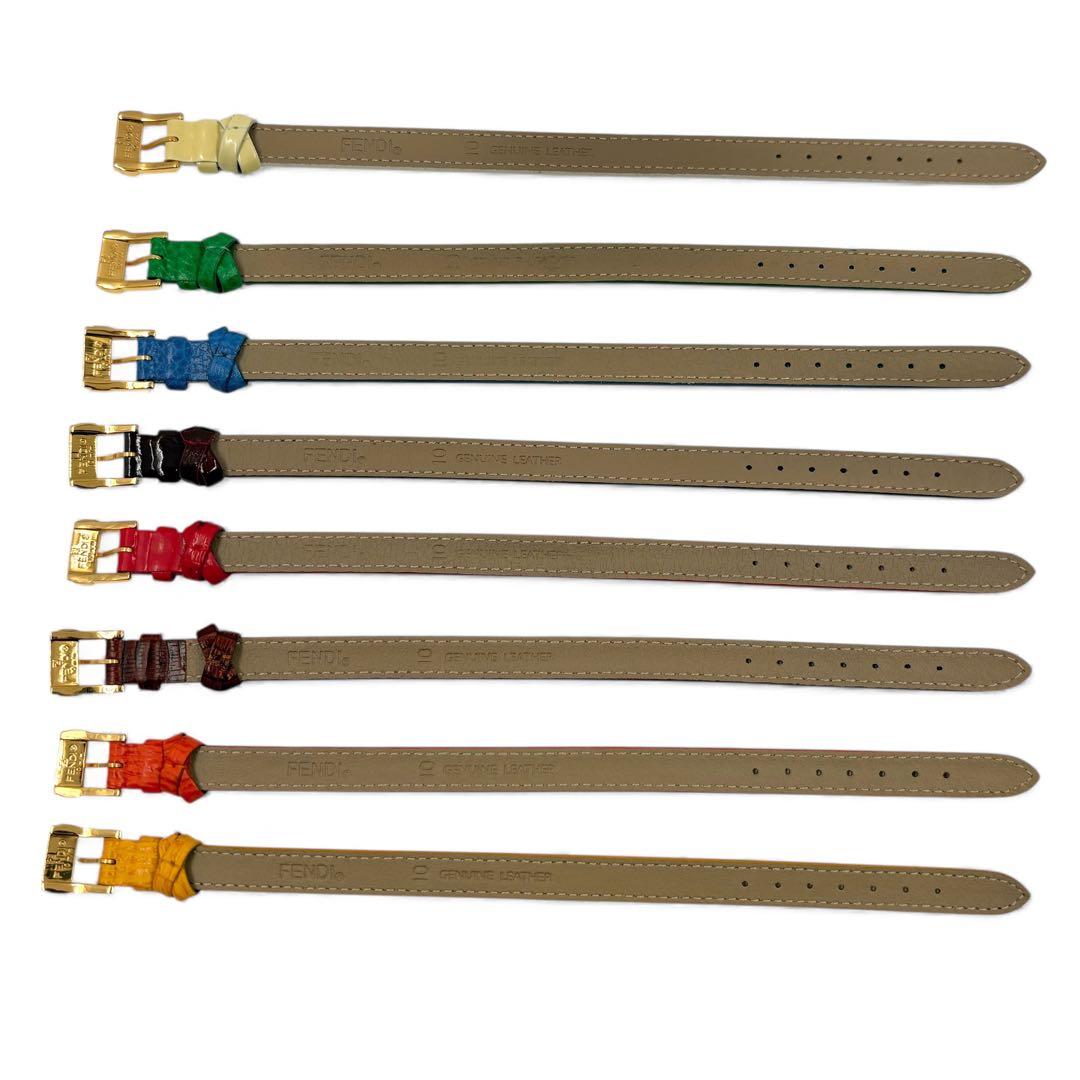 【美品】フェンディ チェンジベルト9本 カメレオン シェル文字盤 腕時計 付属品