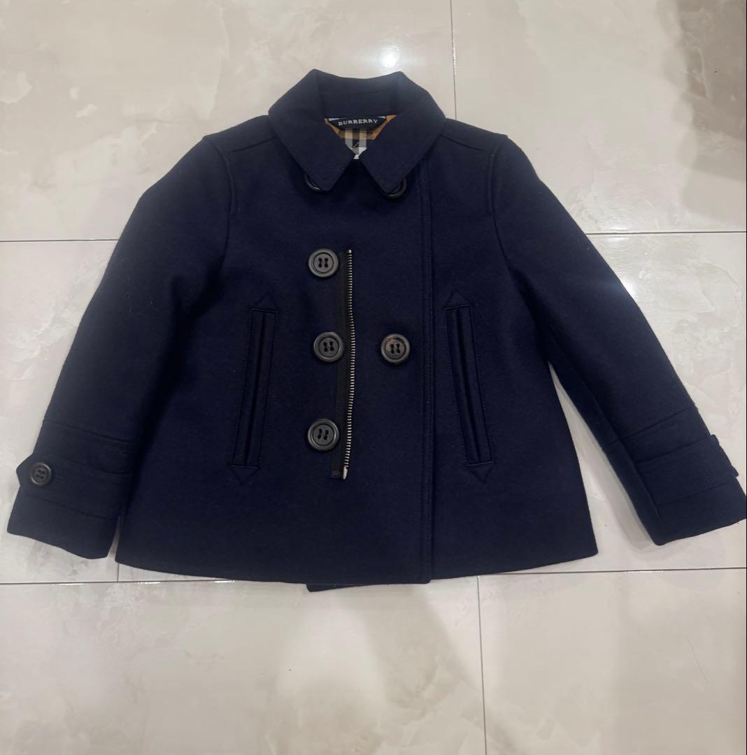 BURBERRY ネイビー ウールコート　4Y