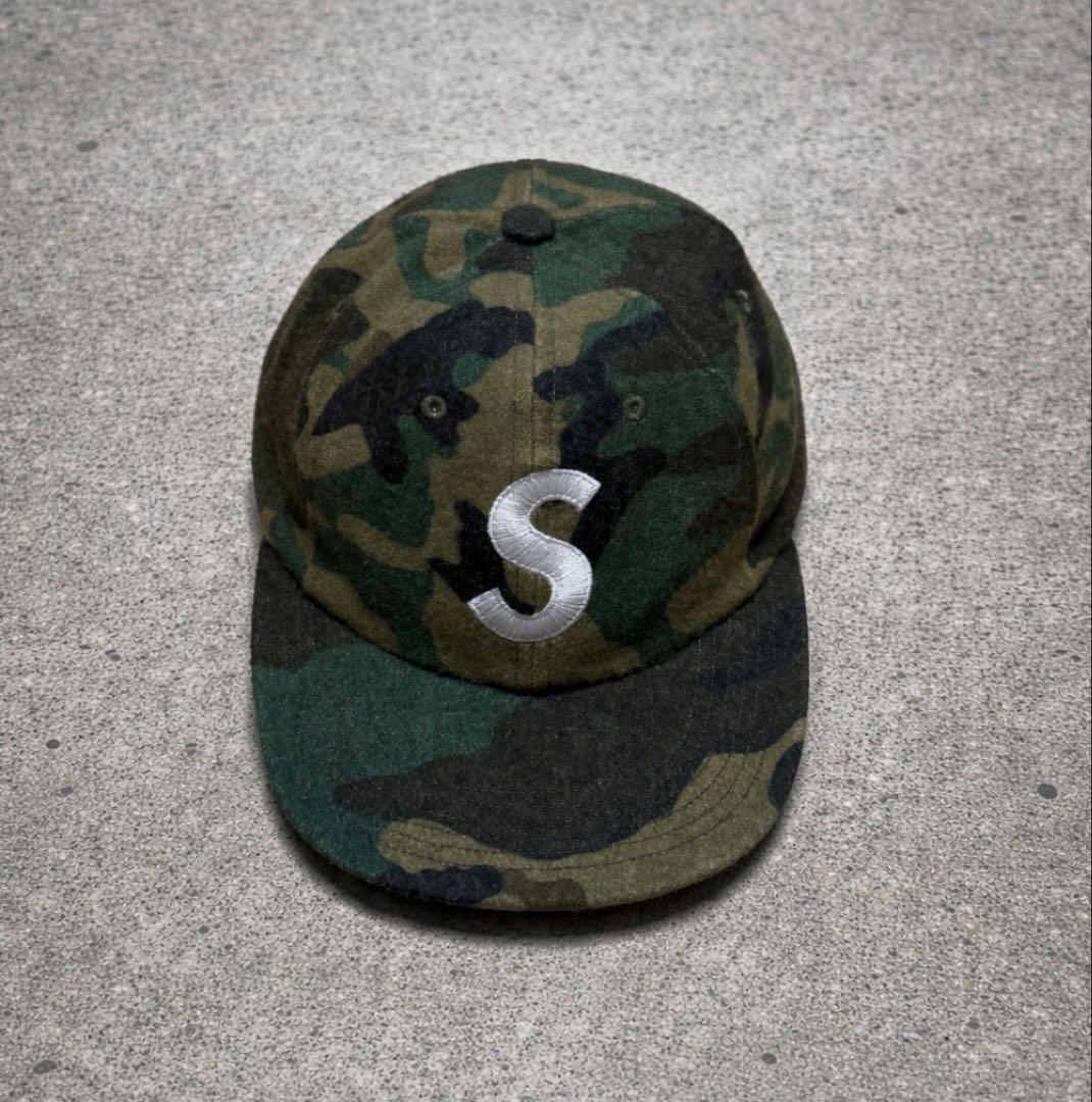 Supreme キャップ Sロゴ カモ柄 迷彩