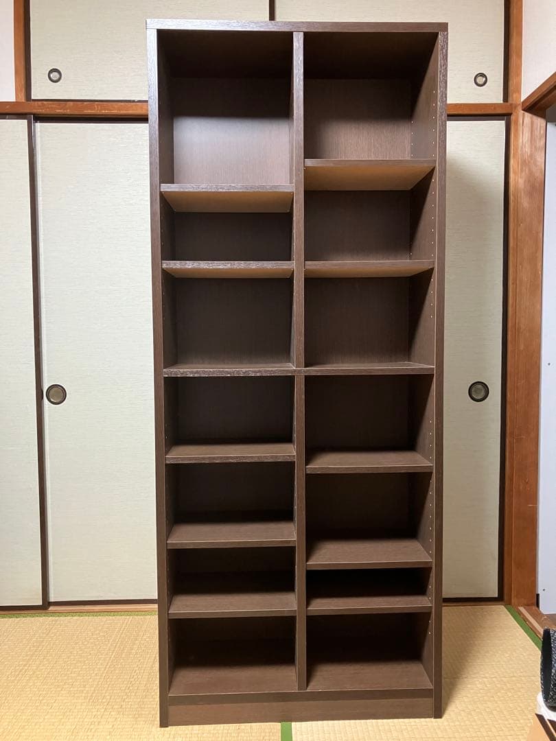 ブラウンの本棚 14棚収納