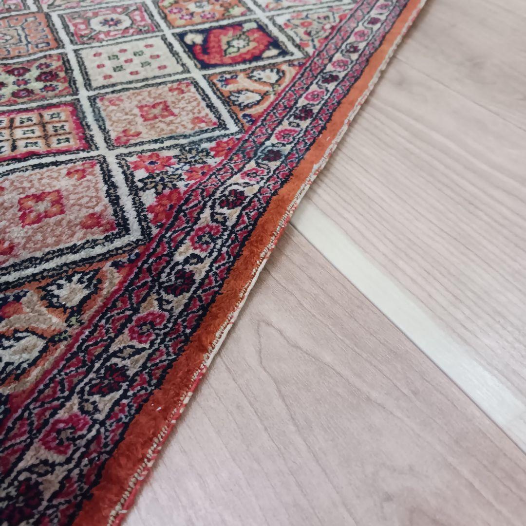 Y2822-2 ペルシャ絨毯 クム産 シルク100% 手織り