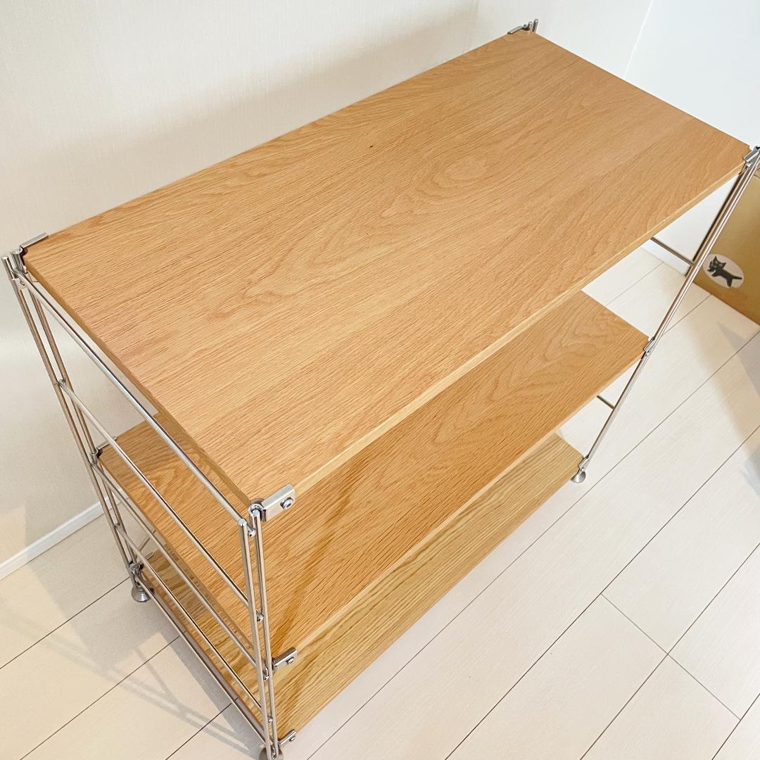 無印良品 ステンレスユニットシェルフ オーク材 ワイド 小