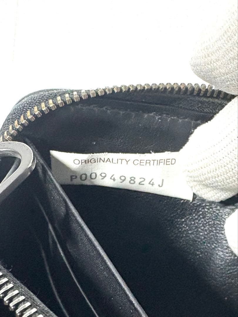 ボッテガヴェネタ イントレチャート ラウンドファスナー 長財布 ブラック