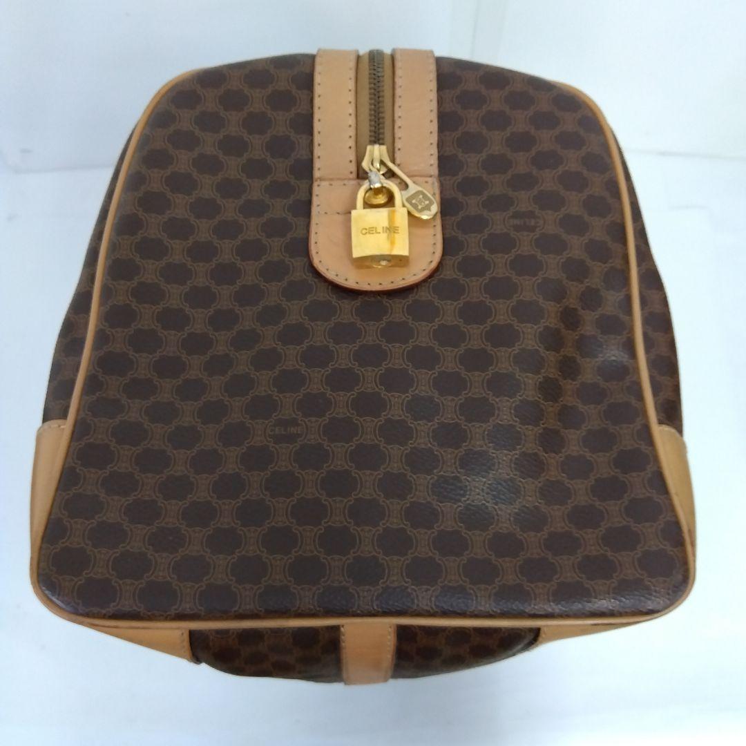 JP53 セリーヌ マカダム ボストンバッグ カデナ&クロシェット付き キー2本