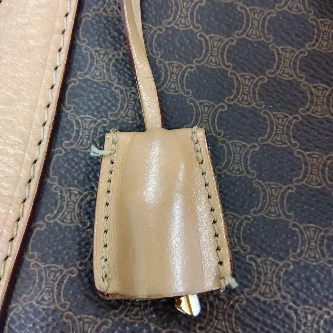 JP53 セリーヌ マカダム ボストンバッグ カデナ&クロシェット付き キー2本