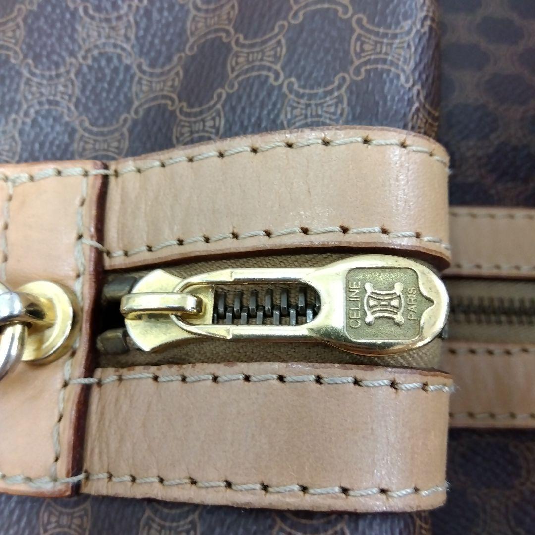 JP53 セリーヌ マカダム ボストンバッグ カデナ&クロシェット付き キー2本