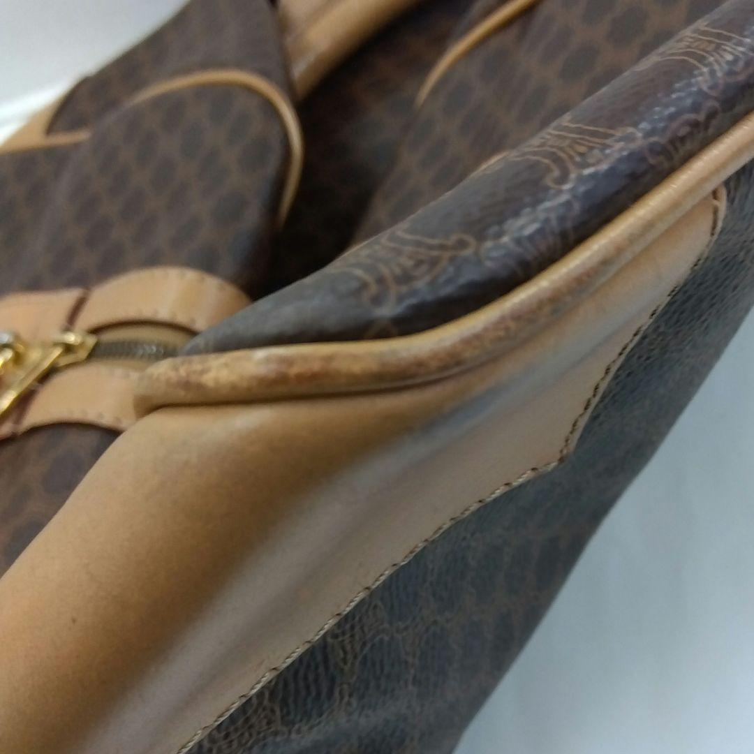 JP53 セリーヌ マカダム ボストンバッグ カデナ&クロシェット付き キー2本